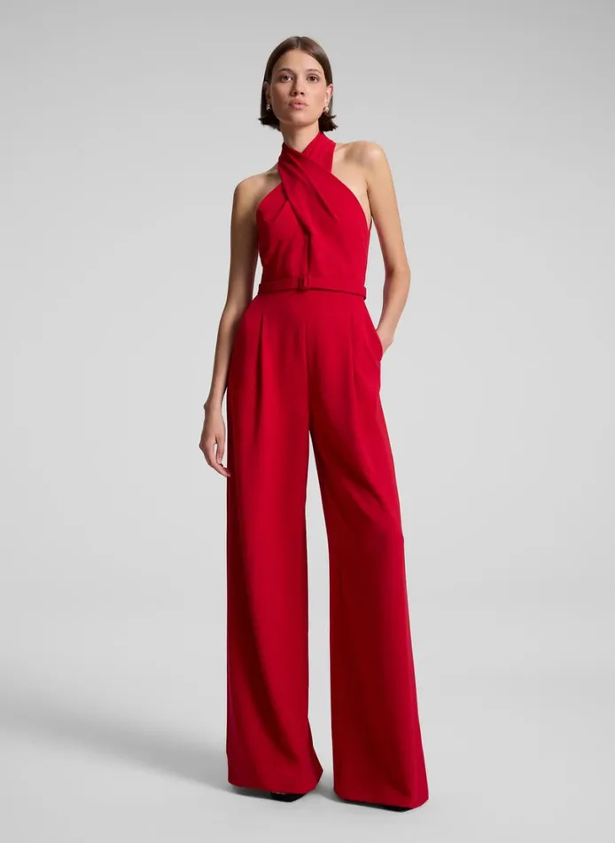 Women Bottoms ALC Murphy II Wide Leg Jumpsuit Really Red