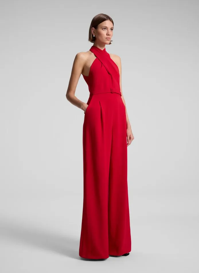 Women Bottoms ALC Murphy II Wide Leg Jumpsuit Really Red