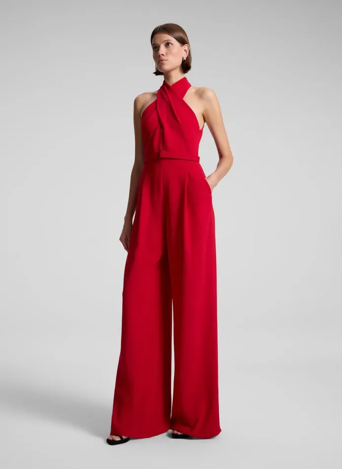 Women Bottoms ALC Murphy II Wide Leg Jumpsuit Really Red