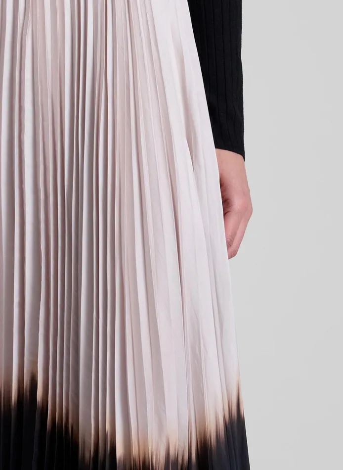 Women Bottoms ALC Tatum Pleated Midi Skirt Oysterblack