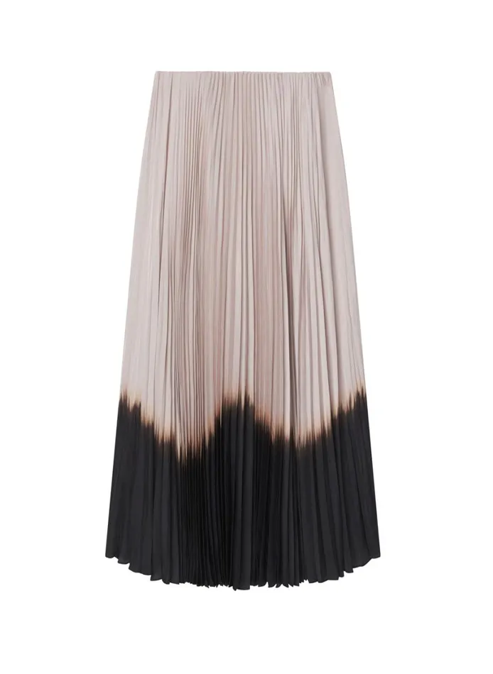 Women Bottoms ALC Tatum Pleated Midi Skirt Oysterblack