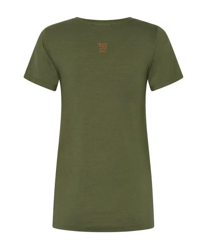 Women BURNT OLIVE LOGO FITTED TEE One Teaspoon Tees and Tanks Women BURNT OLIVE LOGO FITTED TEE One Teaspoon Tees and Tanks