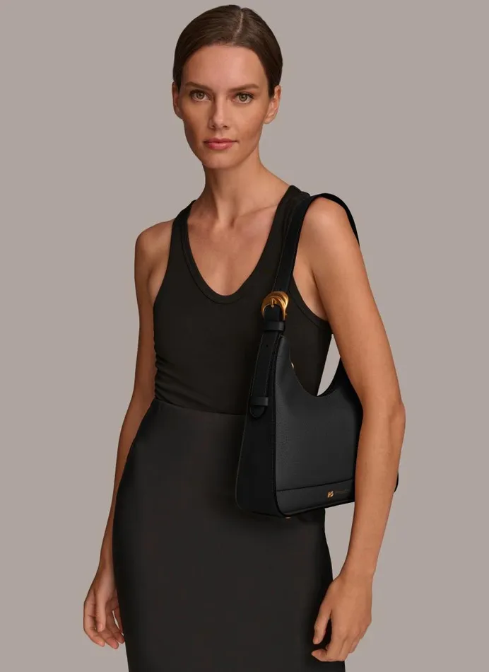 Women CEDARHURST HOBO Black Donna Karan New York Shoulder And Hobo Bags Women CEDARHURST HOBO Black Donna Karan New York Shoulder And Hobo Bags
