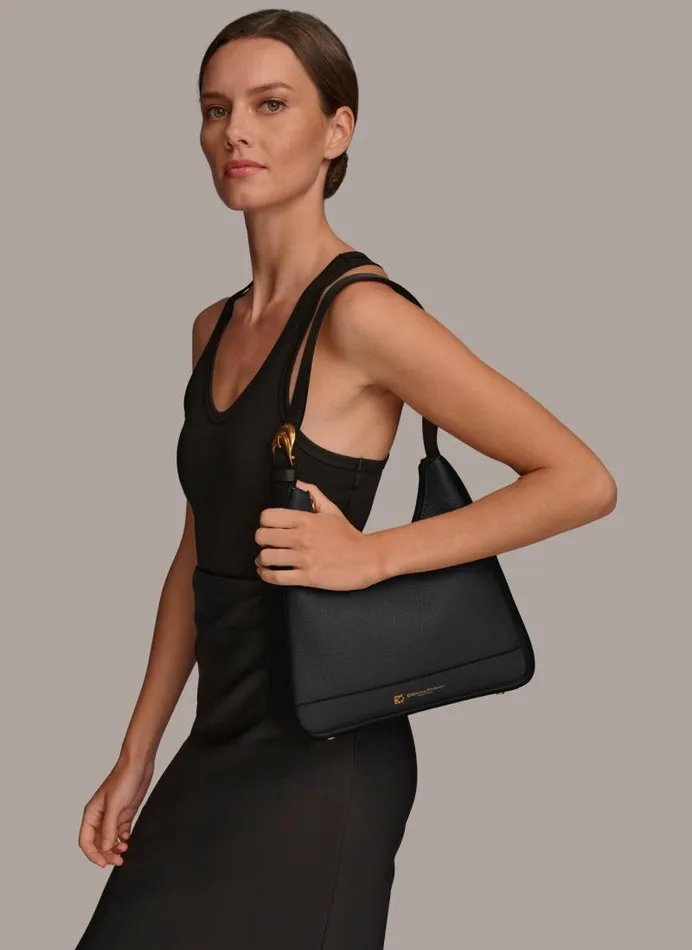 Women CEDARHURST HOBO Black Donna Karan New York Shoulder And Hobo Bags Women CEDARHURST HOBO Black Donna Karan New York Shoulder And Hobo Bags