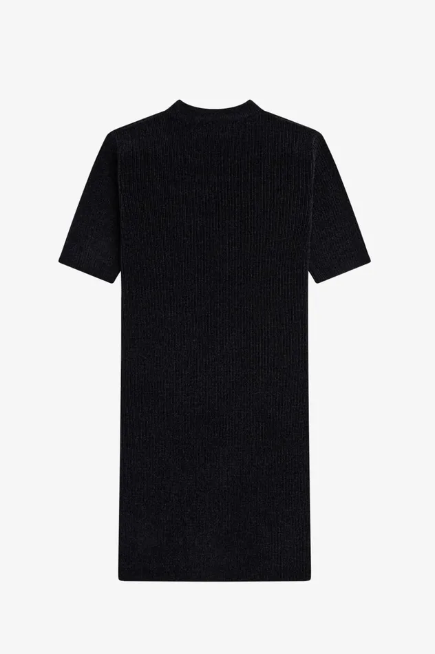 Women Chenille Rib Dress Black Fred Perry Dresses