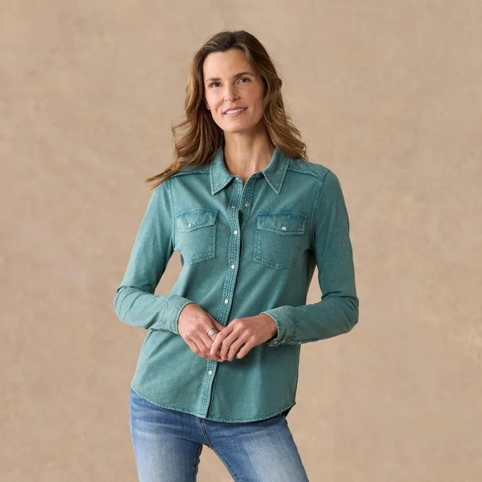 Women Christy Ann Shirt Petite Teal Sundance Catalog Petite Styles Women Christy Ann Shirt Petite Teal Sundance Catalog Petite Styles