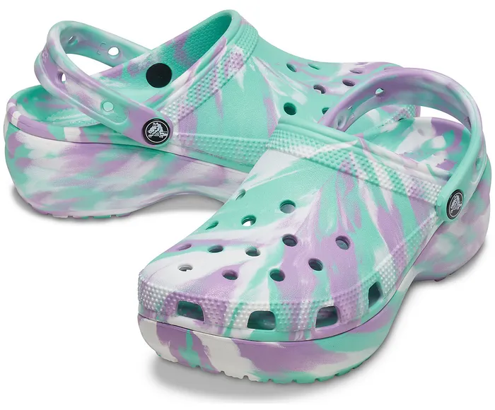 Women Classic Platform Marbled Clog Pistachio Multi Clogs Crocs
