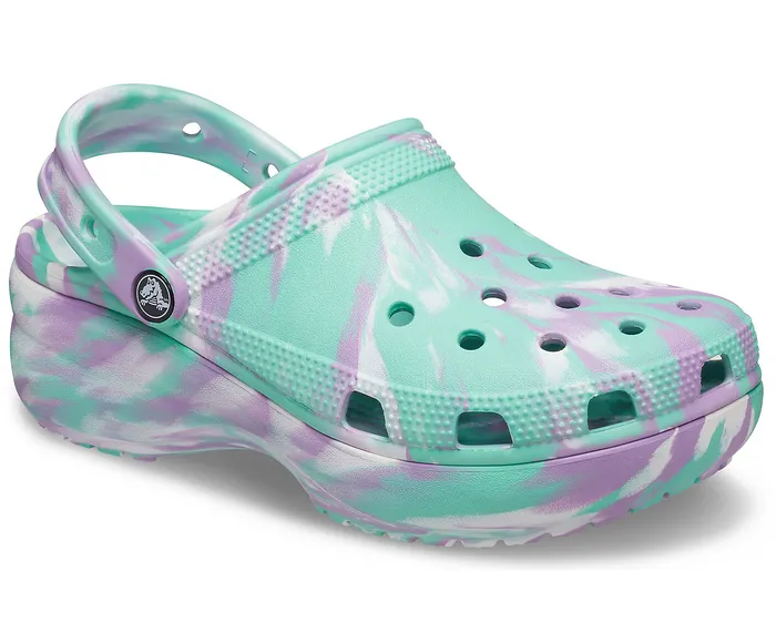 Women Classic Platform Marbled Clog Pistachio Multi Clogs Crocs