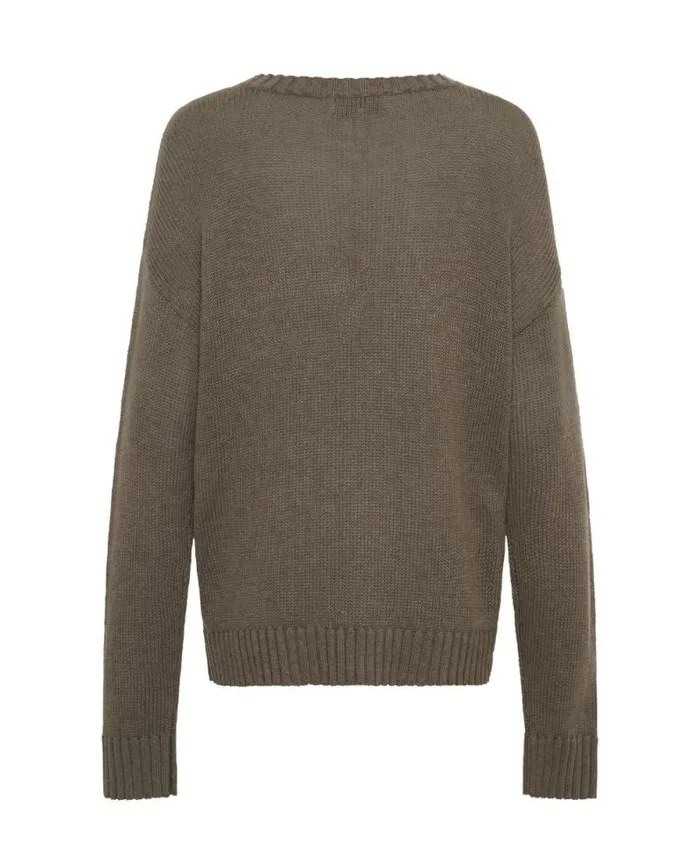 Women CLASSIC POCKET CHUNKY KNIT SWEATER KHAKI One Teaspoon Knitwear Women CLASSIC POCKET CHUNKY KNIT SWEATER KHAKI One Teaspoon Knitwear