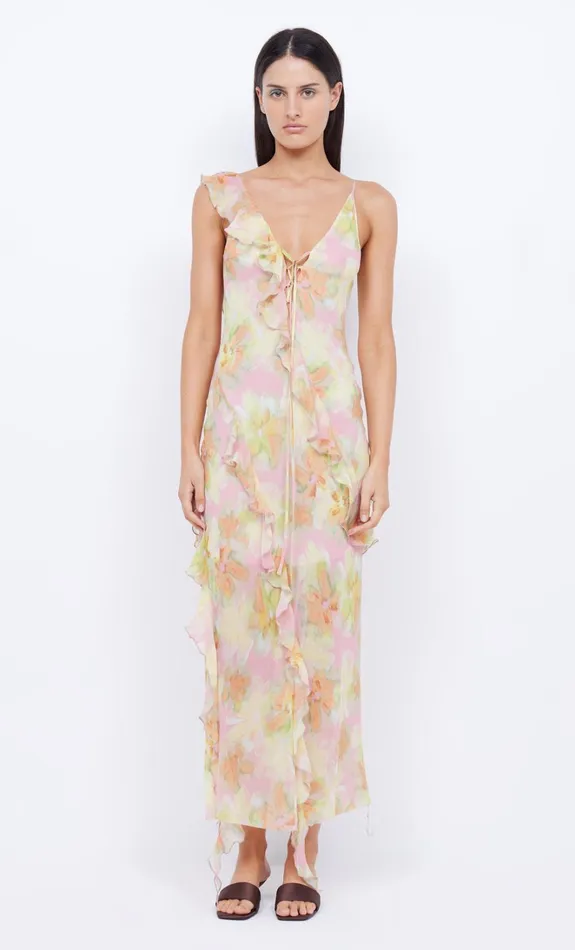 Women COURTNEY FRILL MAXI DRESS 8211 PINK BLOSSOM Bec Bridge Prom Dresses