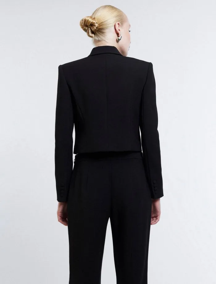 Women Cropped Blazer Black BCBG Jackets and Blazers Women Cropped Blazer Black BCBG Jackets and Blazers