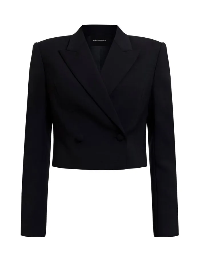 Women Cropped Blazer Black BCBG Jackets and Blazers Women Cropped Blazer Black BCBG Jackets and Blazers