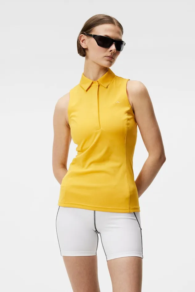 Women Dena Sleeveless Top Citrus JLindeberg Polo Shirts