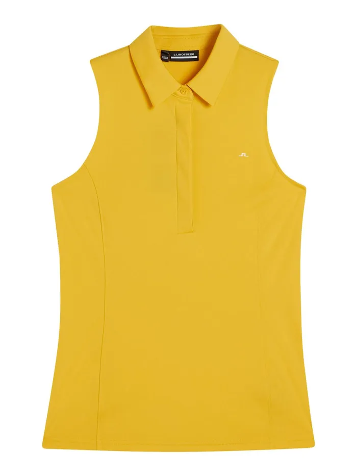 Women Dena Sleeveless Top Citrus JLindeberg Polo Shirts Women Dena Sleeveless Top Citrus JLindeberg Polo Shirts