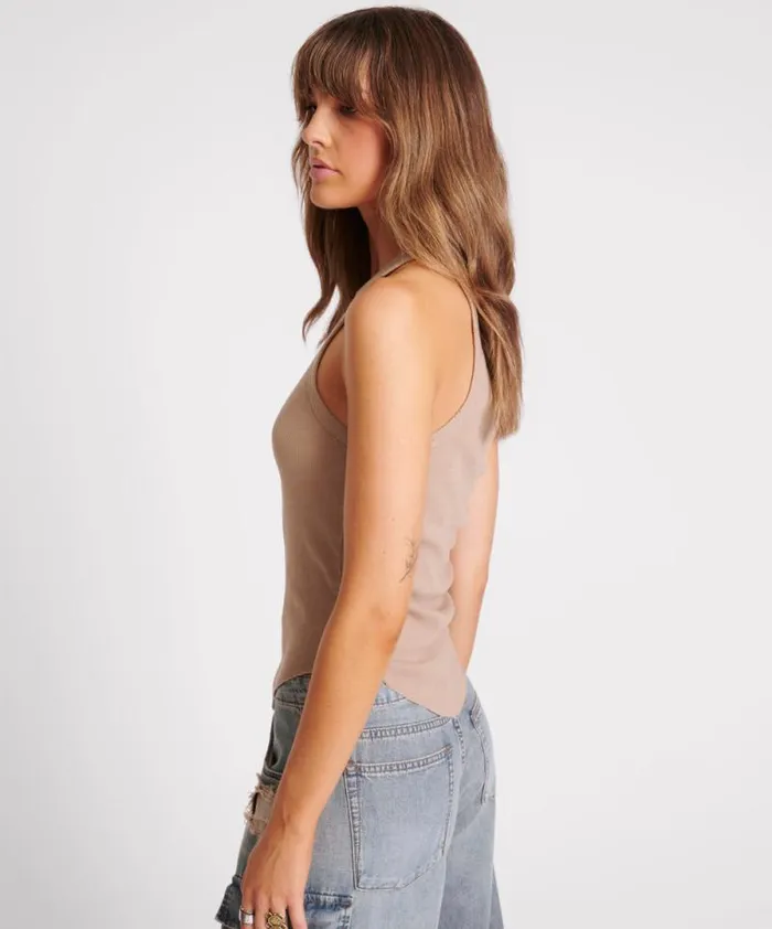 Women DISTRESSED RAMONE RIB TANK One Teaspoon Tops Women DISTRESSED RAMONE RIB TANK One Teaspoon Tops