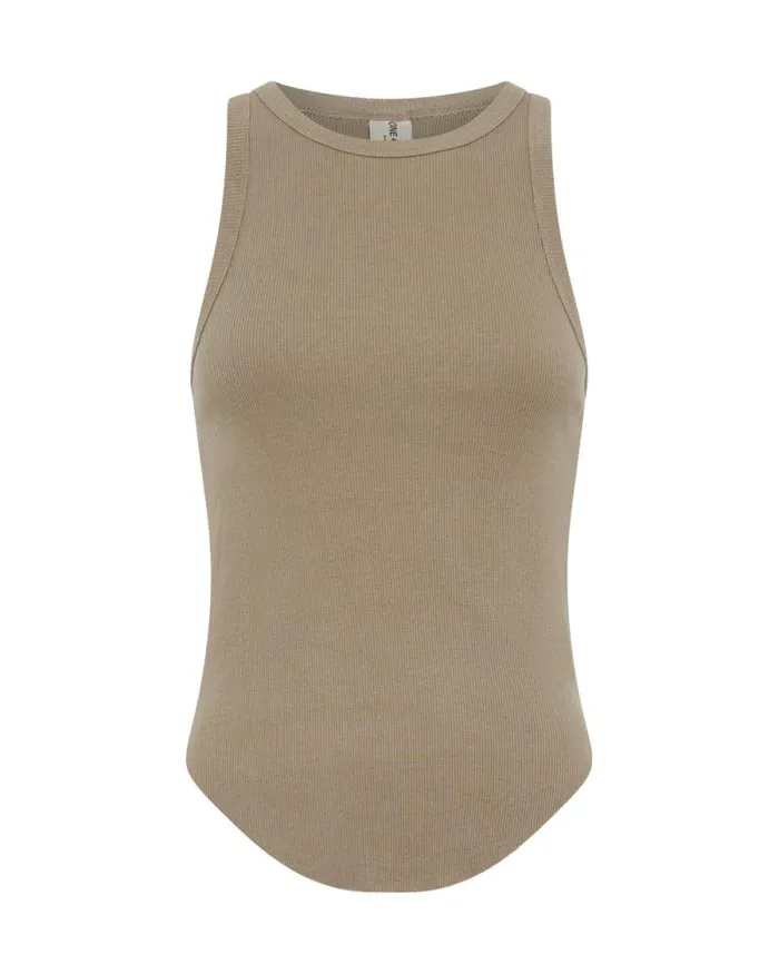Women DISTRESSED RAMONE RIB TANK One Teaspoon Tops Women DISTRESSED RAMONE RIB TANK One Teaspoon Tops