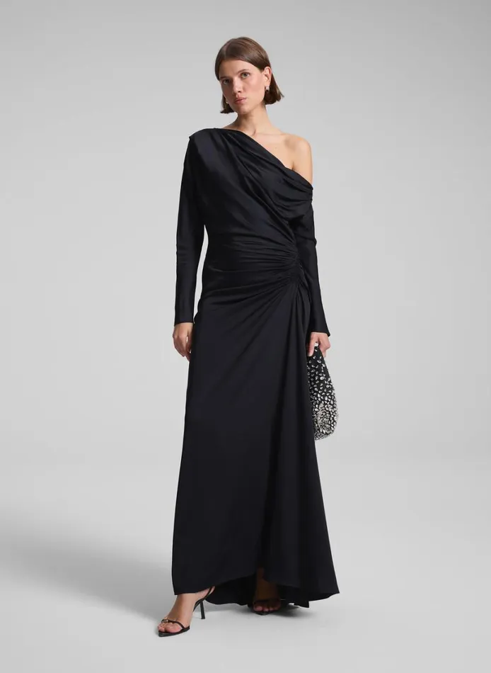 Women Dresses ALC Piper Satin Gown Black