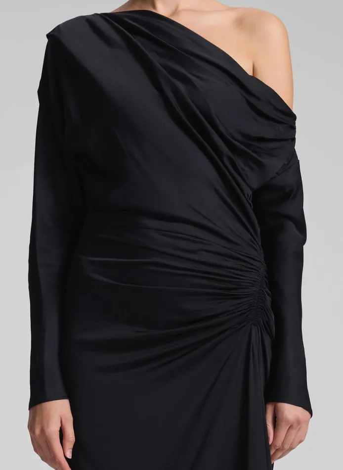 Women Dresses ALC Piper Satin Gown Black