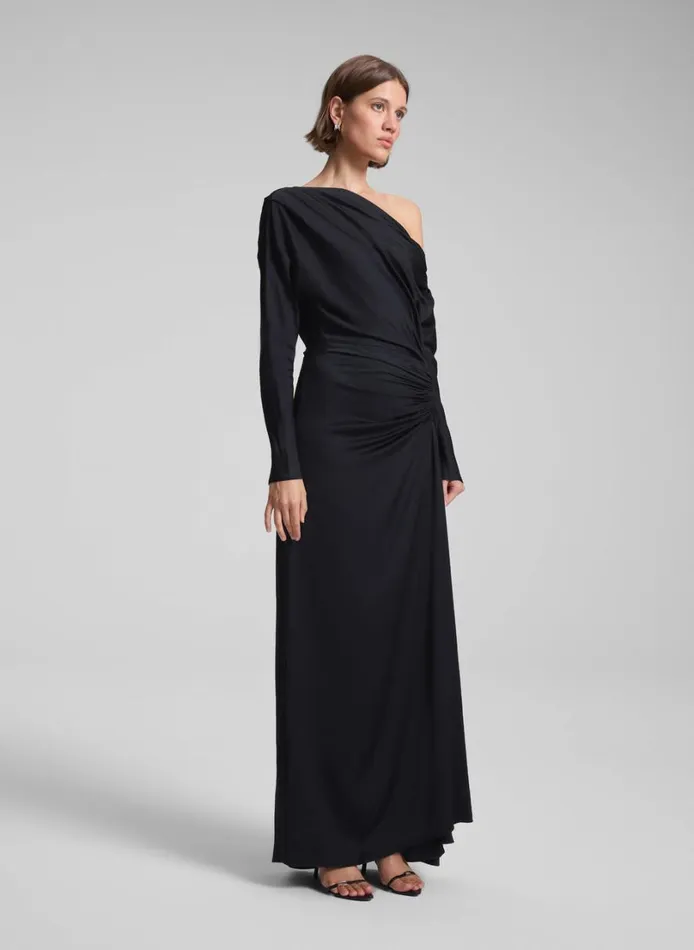 Women Dresses ALC Piper Satin Gown Black