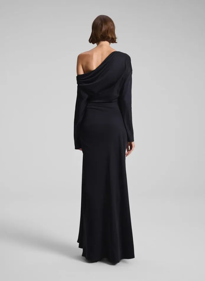 Women Dresses ALC Piper Satin Gown Black