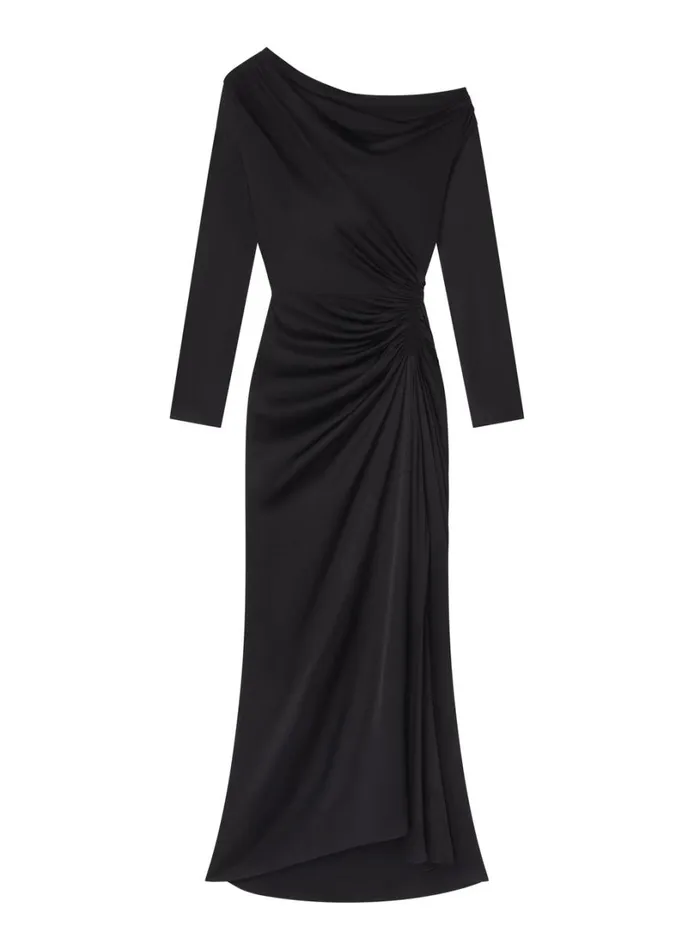 Women Dresses ALC Piper Satin Gown Black