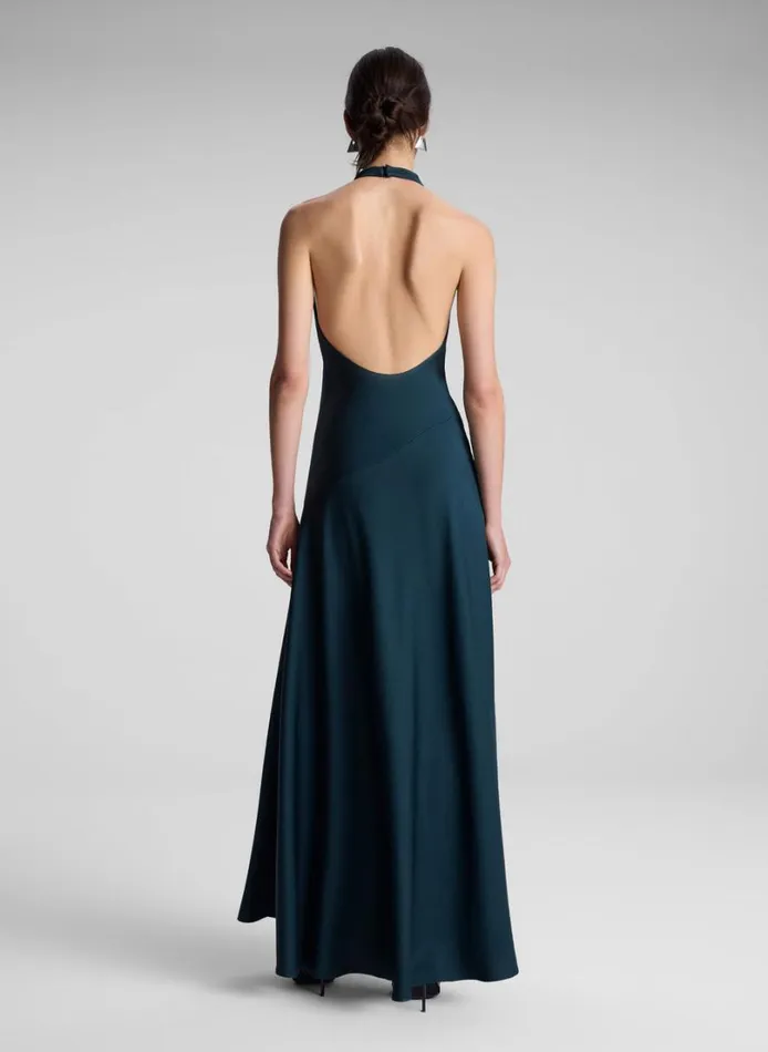 Women Dresses ALC Sara Halter Maxi Dress Malachite