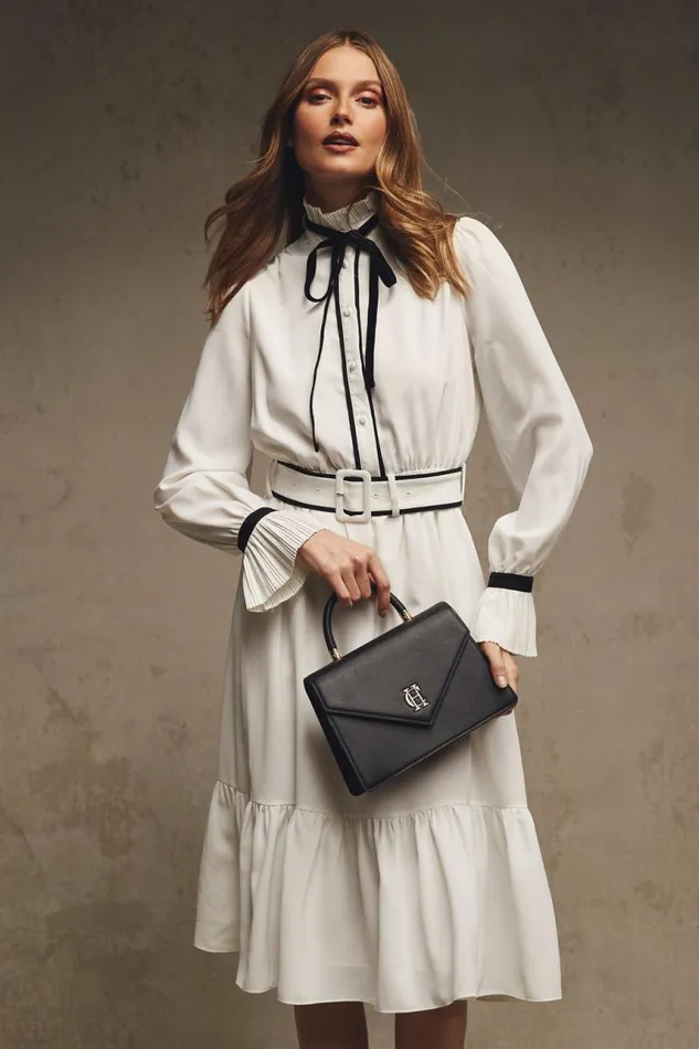 Women Dresses Holland Cooper Olivia Tie Dress White