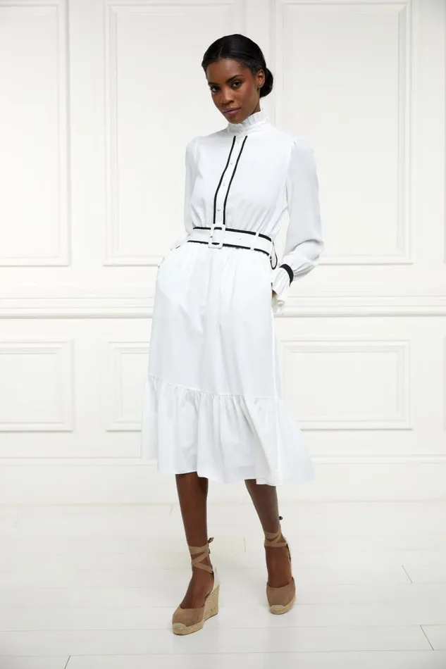 Women Dresses Holland Cooper Olivia Tie Dress White Women Dresses Holland Cooper Olivia Tie Dress White