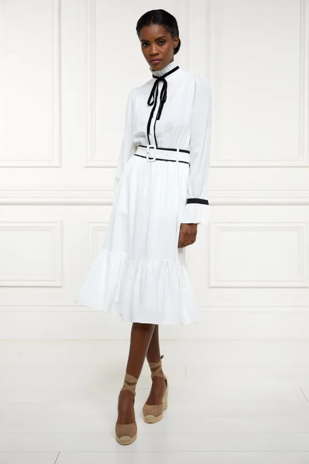 Women Dresses Holland Cooper Olivia Tie Dress White Women Dresses Holland Cooper Olivia Tie Dress White