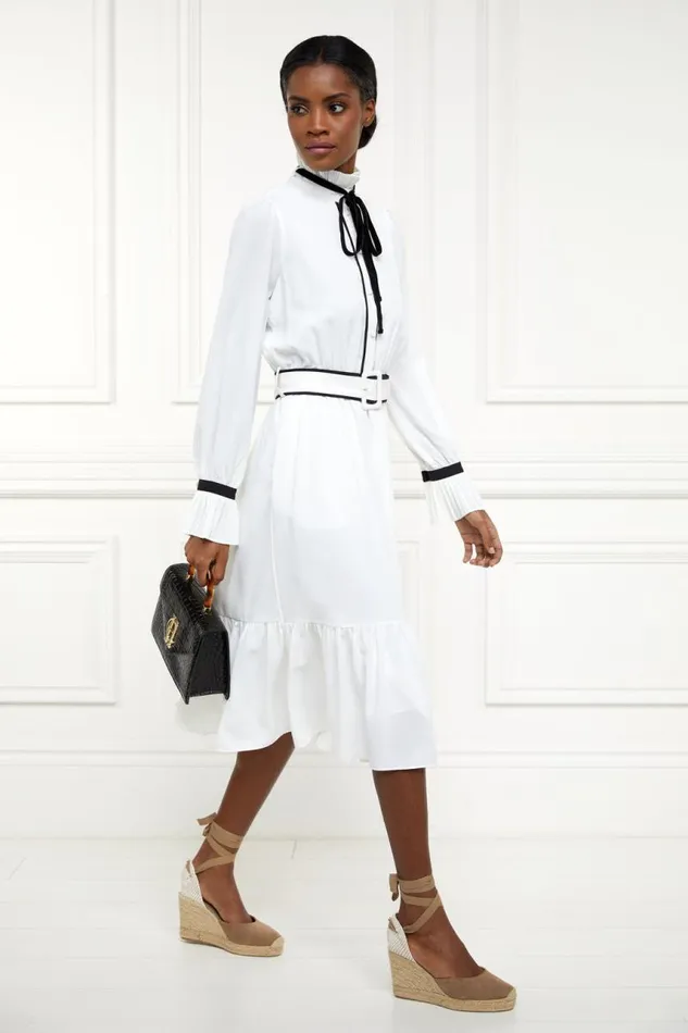 Women Dresses Holland Cooper Olivia Tie Dress White Women Dresses Holland Cooper Olivia Tie Dress White