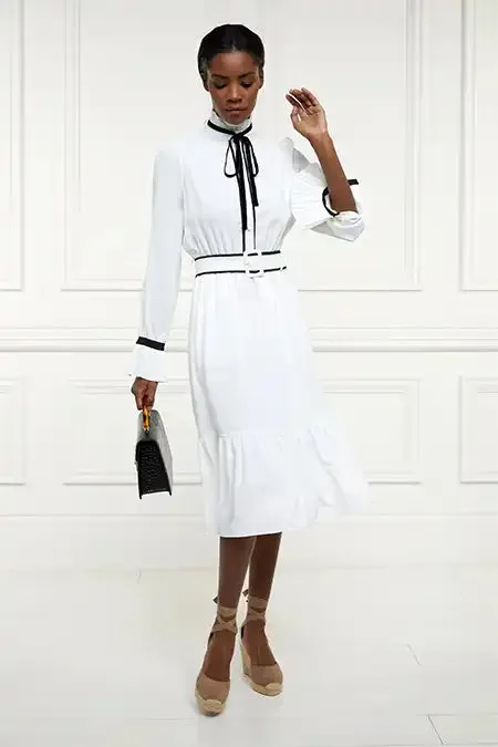 Women Dresses Holland Cooper Olivia Tie Dress White Women Dresses Holland Cooper Olivia Tie Dress White