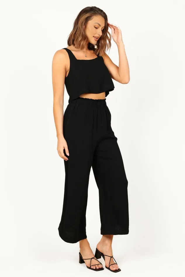 Women Eleanor Cropped Top Black Crop Tops Petal and Pup
