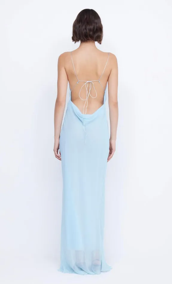 Women ELZETTE SPLIT MAXI DRESS 8211 DOLPHIN BLUE Bec Bridge Prom Dresses