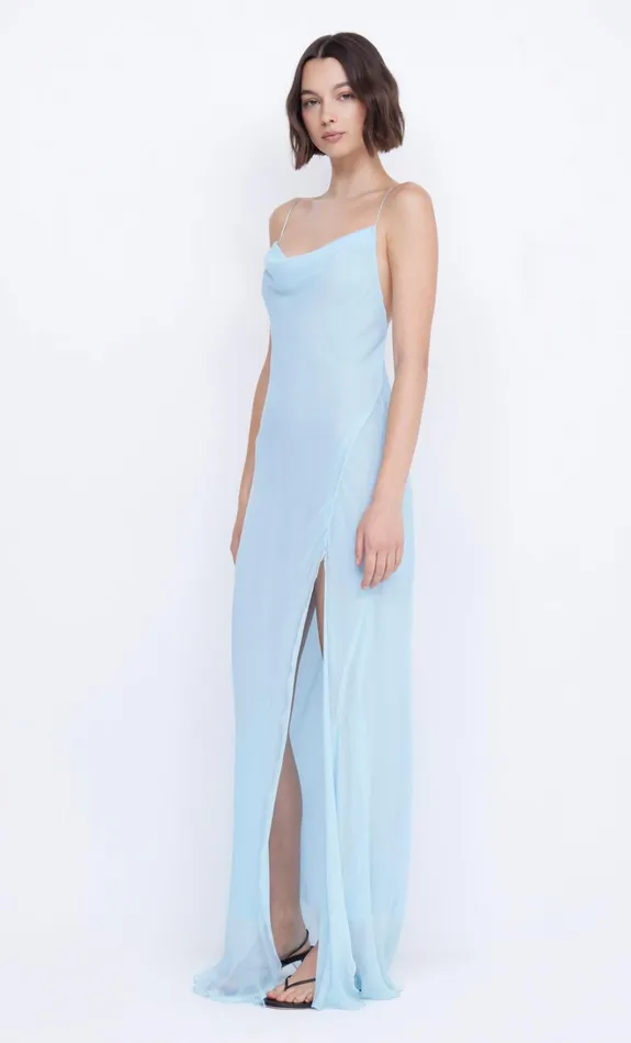 Women ELZETTE SPLIT MAXI DRESS 8211 DOLPHIN BLUE Bec Bridge Prom Dresses