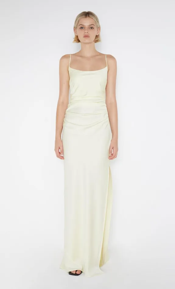 Women EMILIA SCOOP NECK DRESS 8211 ICE YELLOW Bec Bridge Bridesmaid Dresses
