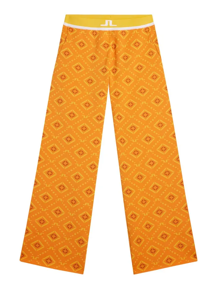 Women Emmie Knitted Pant Orange Diamond Logo JLindeberg Trousers Women Emmie Knitted Pant Orange Diamond Logo JLindeberg Trousers