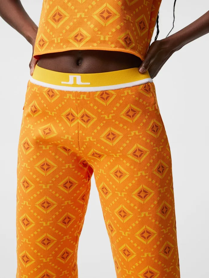 Women Emmie Knitted Pant Orange Diamond Logo JLindeberg Trousers Women Emmie Knitted Pant Orange Diamond Logo JLindeberg Trousers