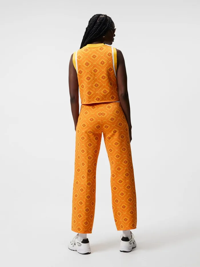 Women Emmie Knitted Pant Orange Diamond Logo JLindeberg Trousers Women Emmie Knitted Pant Orange Diamond Logo JLindeberg Trousers