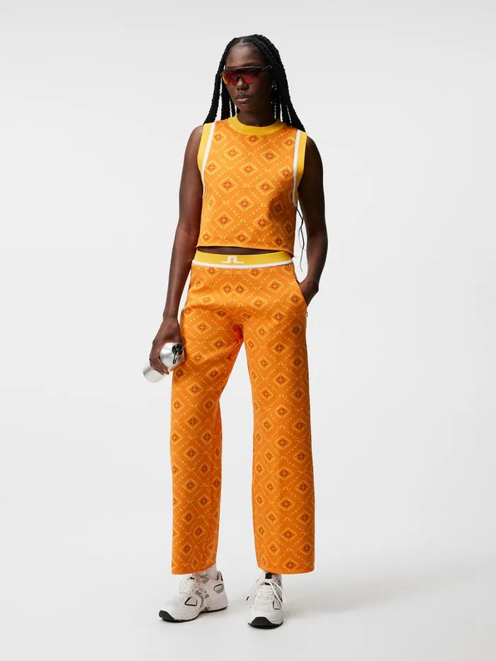 Women Emmie Knitted Pant Orange Diamond Logo JLindeberg Trousers Women Emmie Knitted Pant Orange Diamond Logo JLindeberg Trousers