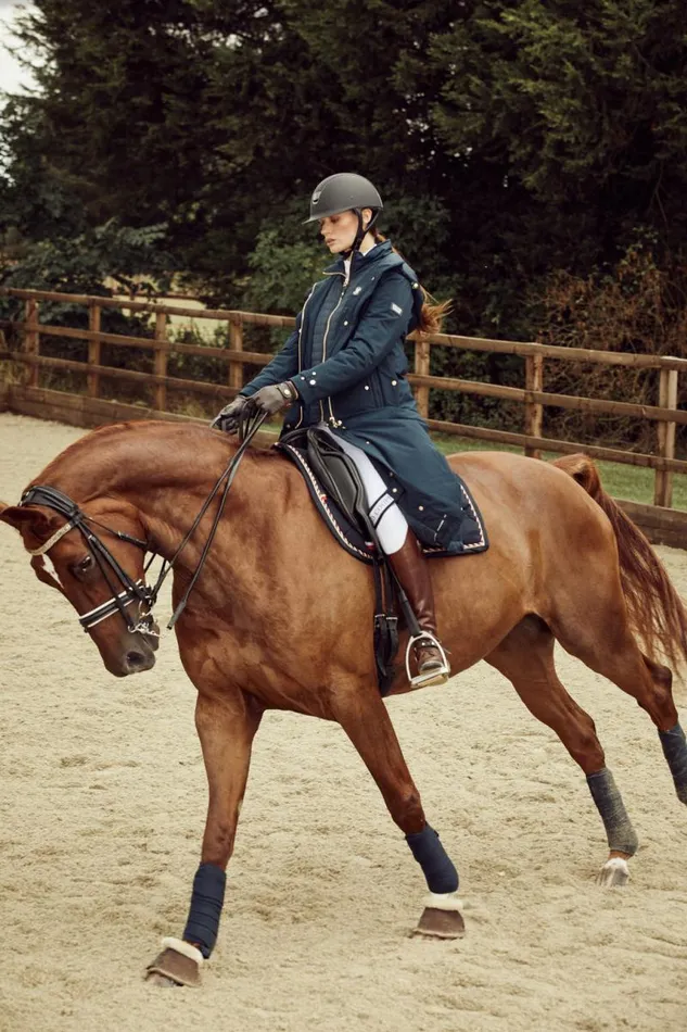 WomenEquestrian Coats Holland Cooper Longline Training Coat Ink Navy WomenEquestrian Coats Holland Cooper Longline Training Coat Ink Navy