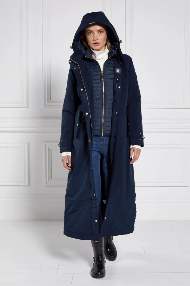 WomenEquestrian Coats Holland Cooper Longline Training Coat Ink Navy WomenEquestrian Coats Holland Cooper Longline Training Coat Ink Navy