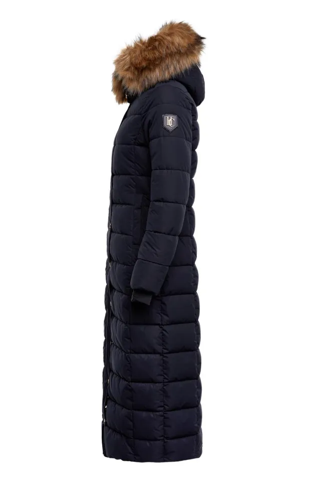 WomenEquestrian Coats Holland Cooper Stoneleigh Longline Coat Ink Navy WomenEquestrian Coats Holland Cooper Stoneleigh Longline Coat Ink Navy