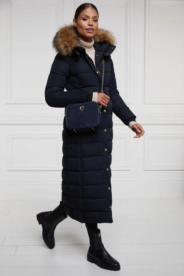 WomenEquestrian Coats Holland Cooper Stoneleigh Longline Coat Ink Navy WomenEquestrian Coats Holland Cooper Stoneleigh Longline Coat Ink Navy