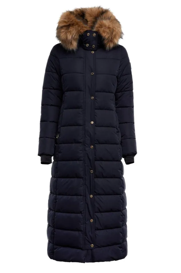 WomenEquestrian Coats Holland Cooper Stoneleigh Longline Coat Ink Navy WomenEquestrian Coats Holland Cooper Stoneleigh Longline Coat Ink Navy