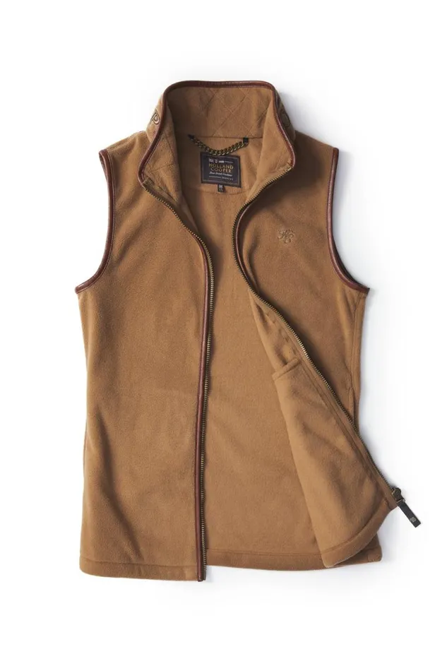 WomenEquestrian Fleeces Holland Cooper Country Fleece Gilet Coffee WomenEquestrian Fleeces Holland Cooper Country Fleece Gilet Coffee