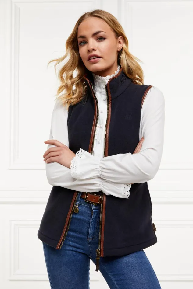 WomenEquestrian Fleeces Holland Cooper Country Fleece Gilet Ink Navy