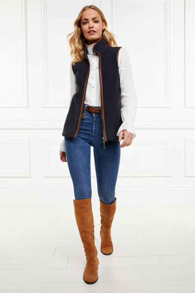 WomenEquestrian Fleeces Holland Cooper Country Fleece Gilet Ink Navy WomenEquestrian Fleeces Holland Cooper Country Fleece Gilet Ink Navy
