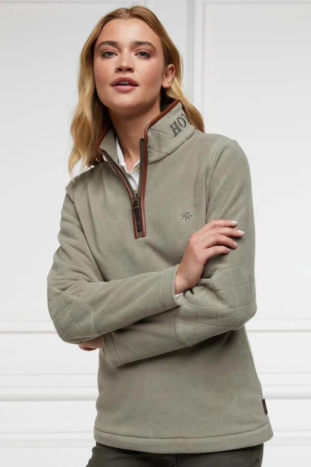 WomenEquestrian Fleeces Holland Cooper Country Fleece Half Zip Sage