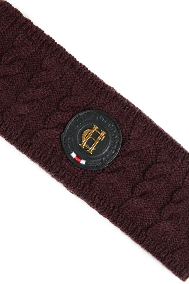 WomenEquestrian Hats and Headbands Holland Cooper Luxe Cable Knit Headband Mulberry WomenEquestrian Hats and Headbands Holland Cooper Luxe Cable Knit Headband Mulberry