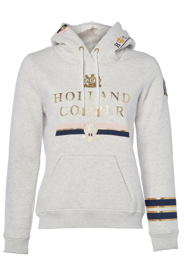 WomenEquestrian Hoodies Holland Cooper HC Heritage Hoodie Ice Grey